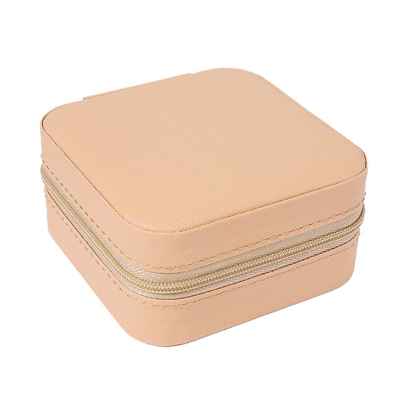 Portable Travel Jewelry Box - Mini Pu Leather Case With Soft Velvet Interior Compact Organizer For Rings Earrings Necklaces