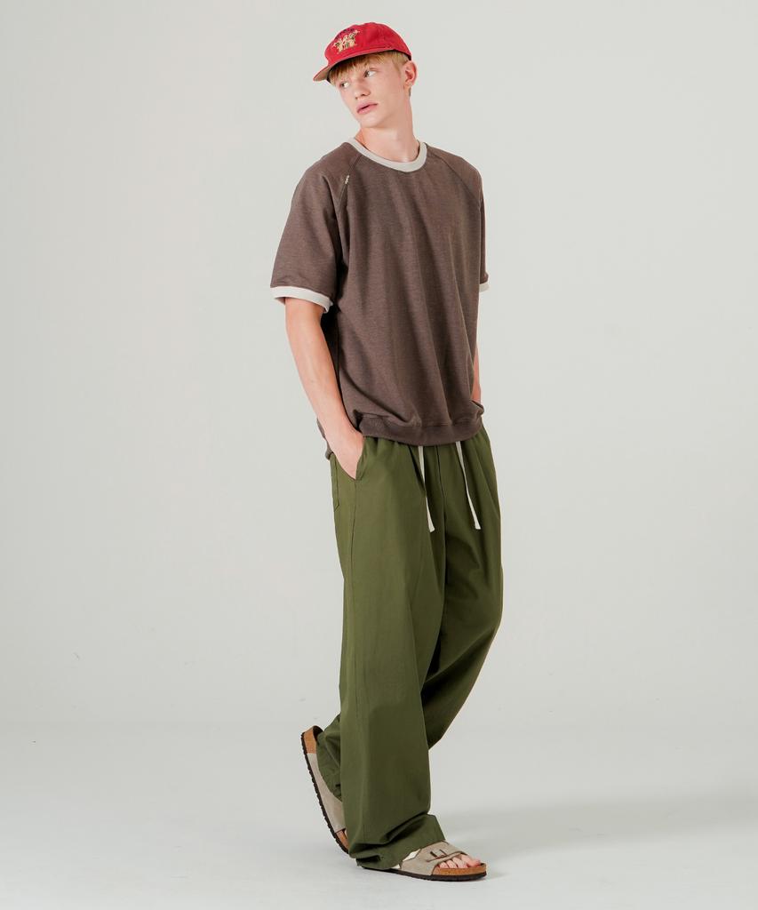 WV PROJECT [2Pack] Gabardine Cotton Elastic Waist Pants 5-Piece Set Mjlp7786 (A Type)