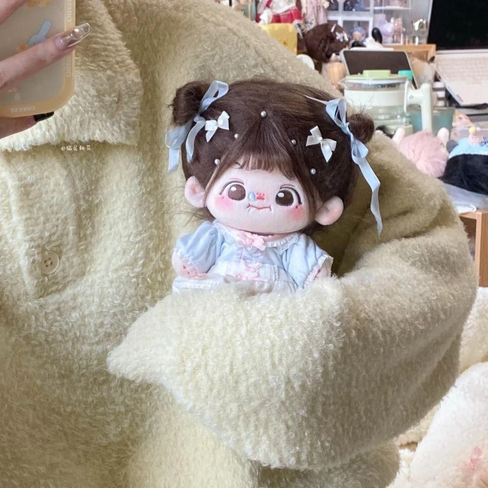 10pcs Bowknot Cotton Doll Hair Pins Tiny Mini Hair Clip Doll Wig Clips  Kids Gift