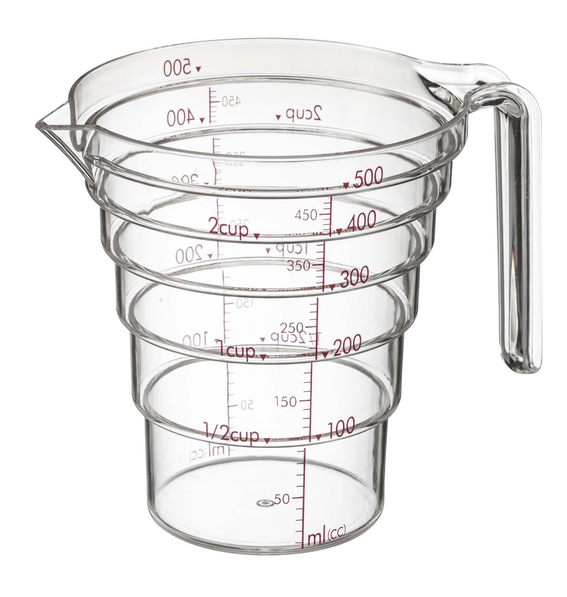 

Yamazaki Jitsugyo Microwave Safe Tiered Measuring Cup 500ML Clear 2700