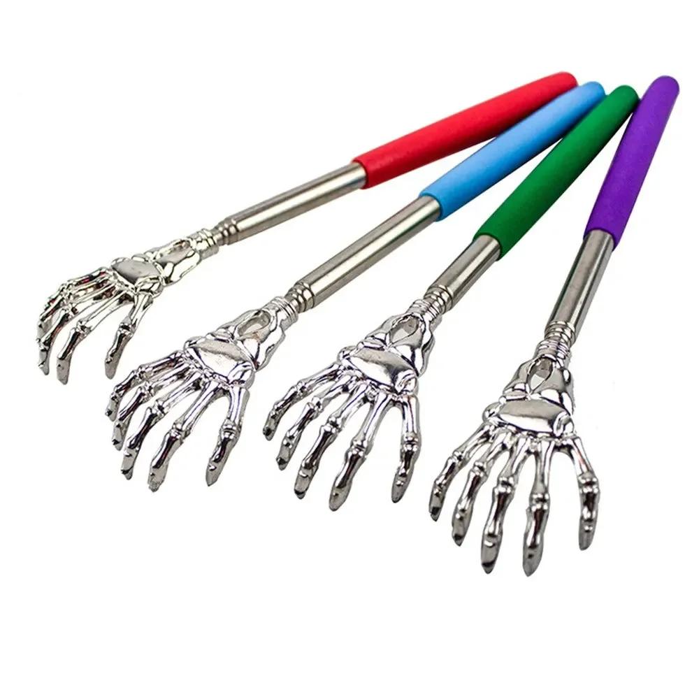 1pc Random Color Stainless Steel Back Scratcher Telescopic Scratching Massager Extendable Itch Old Man Happy Health Products