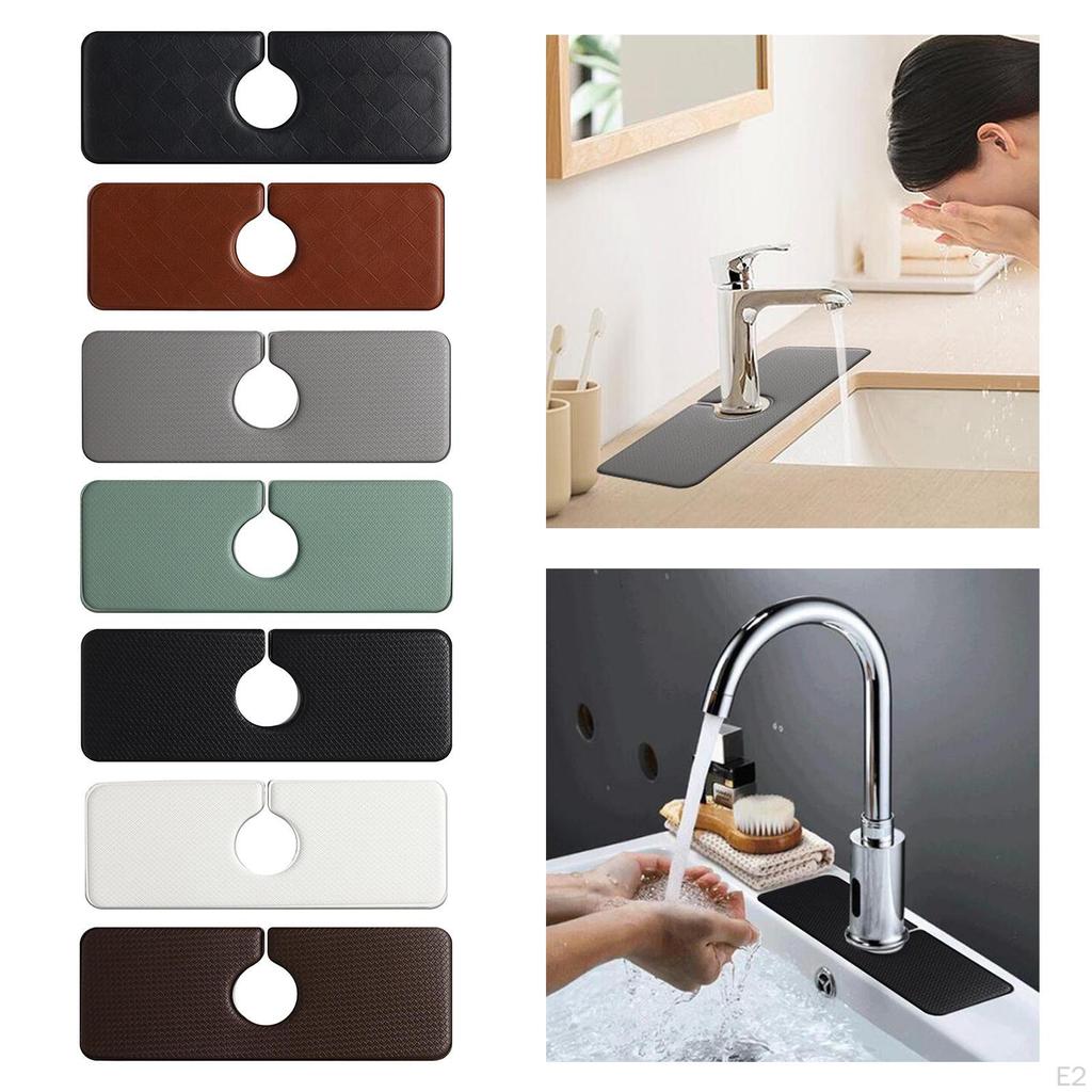 Faucet Absorbent Mat Thickening Sink Drying Pad for Farmhouse Countertop