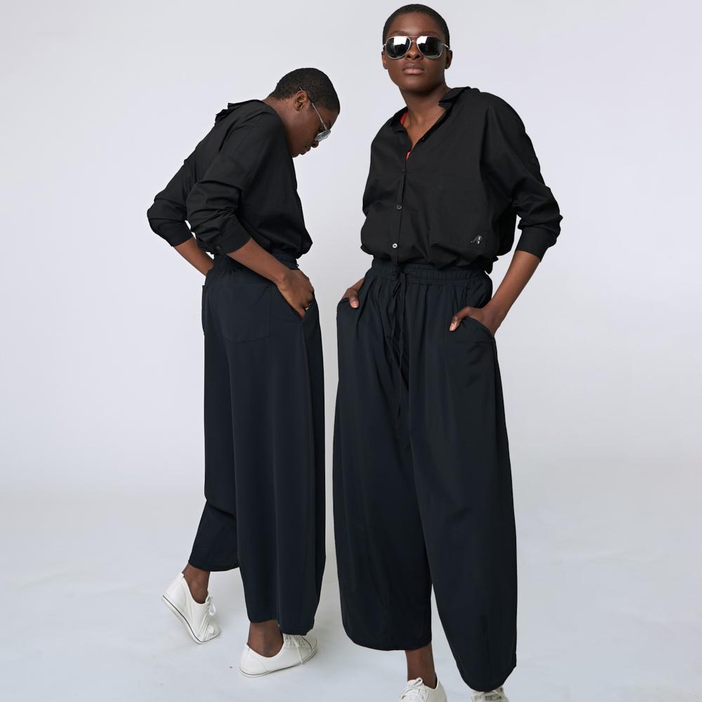 ATHPLATFORM Au31Pt03 Tech Wide Pants_Black