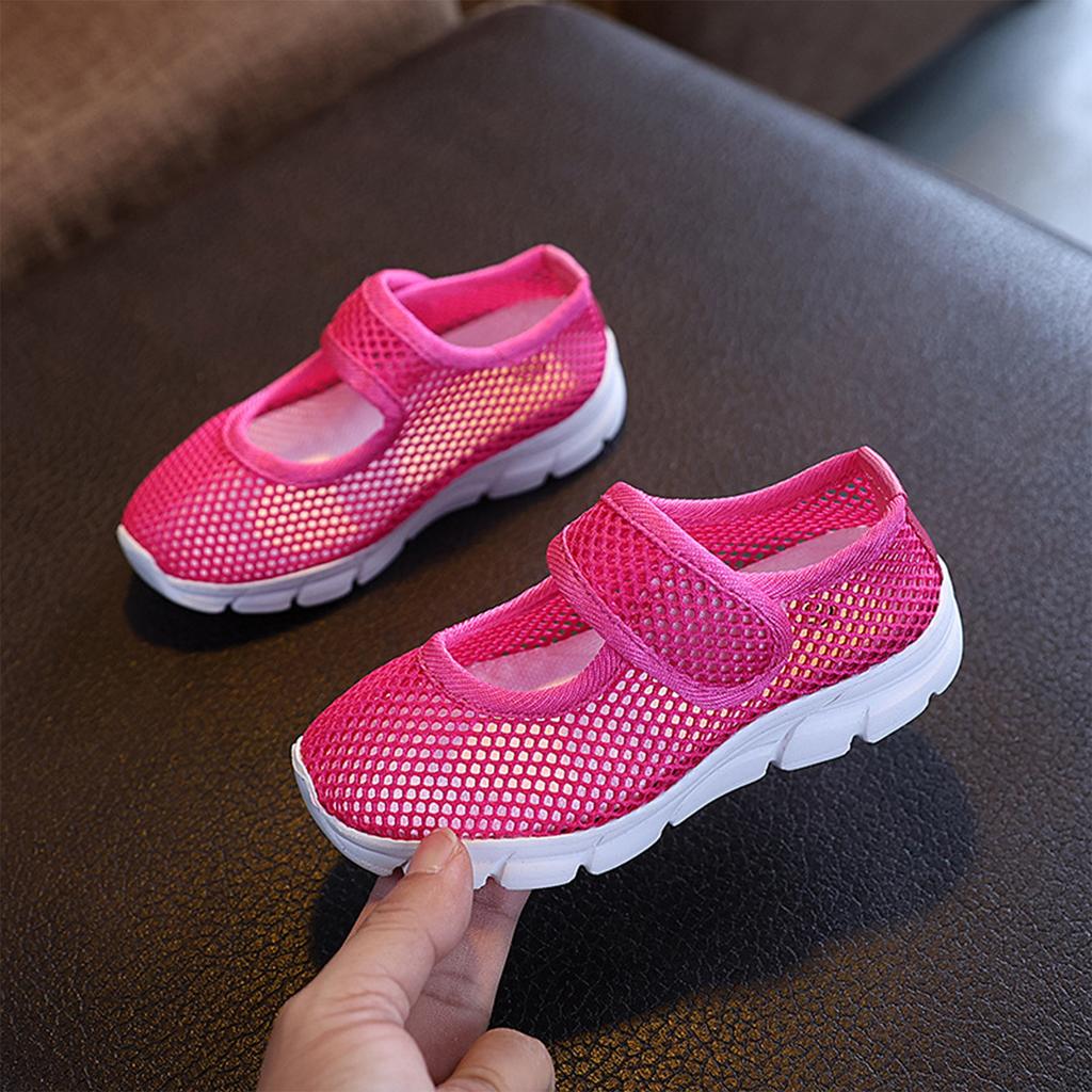 Boys Girls Lightweight Quick-Dry Mesh Shoes Breathable Hollow Design for Spring Summer