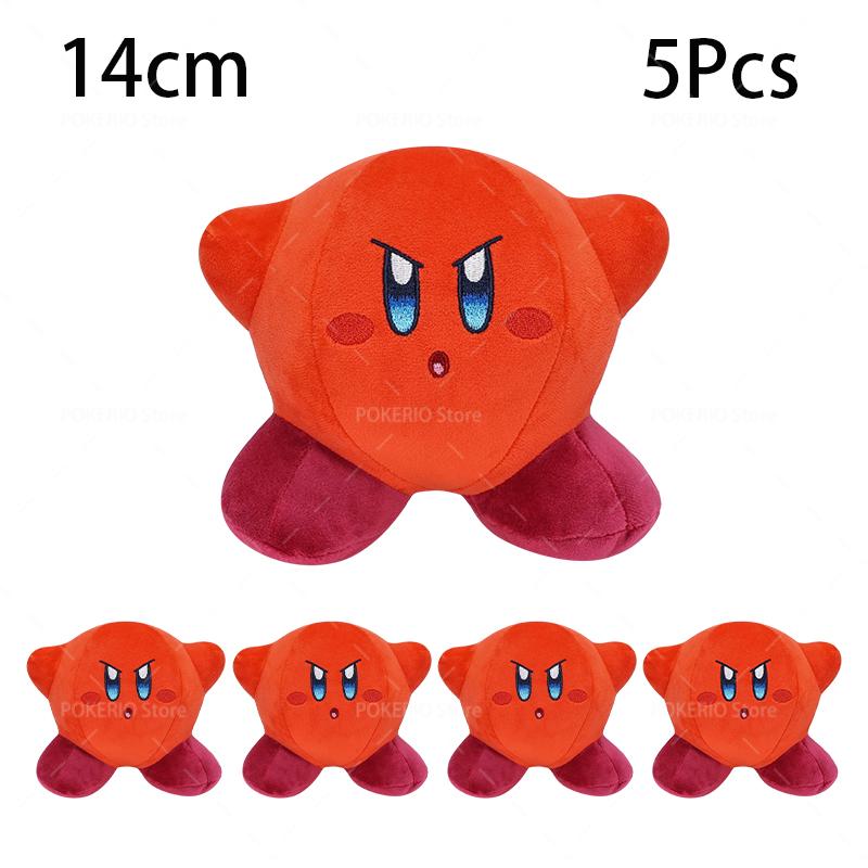 5 Pcs/Lot Anime Kirby Plush Doll Toys Kawaii Star Kirby Swimming Sword Bread Kirby Collection Christmas Birthday Gift for Kid