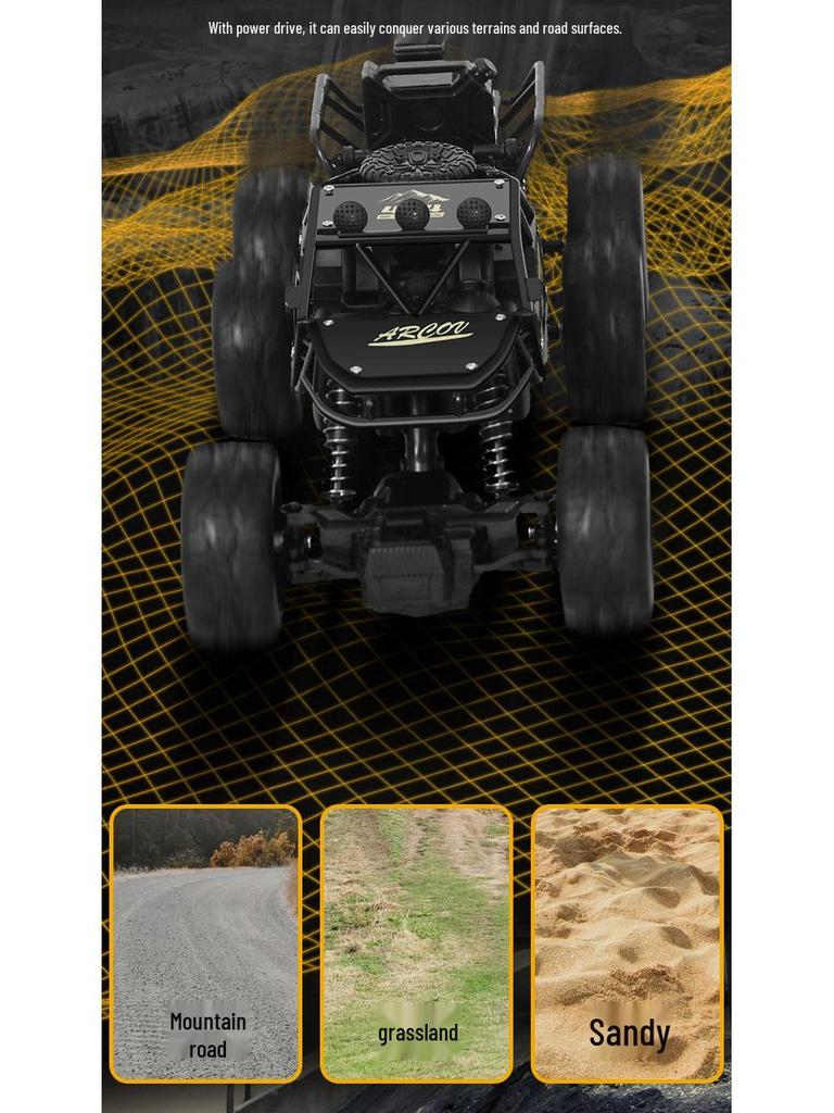 XL Remote Control Drifting Off-Road Vehicle: 4WD Climbing & High-Speed Rechargeable Toy Car