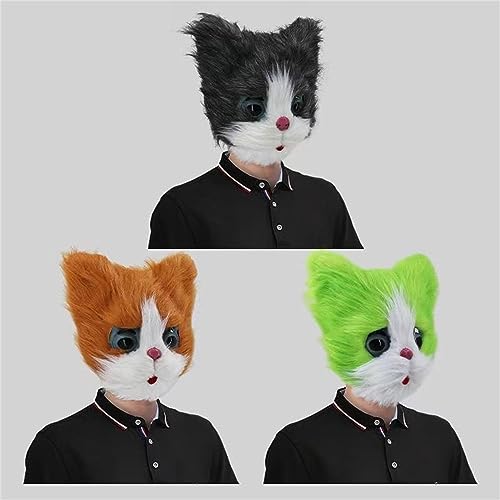 Cat Animal Mask, Cosplay, Halloween Headgear, Masquerade Ball, Cat Head, Theme Parties, Carnivals, Animal Costume, Cat Mask, Year-End Parties, Graduat