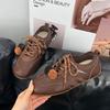 Cowhide Version~ Retro Inner Height Increase 4cm German Training Shoes Women's 2025 Autumn New Early Autumn New Casual Sports Forrest Gump Shoes