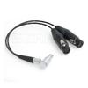 SZRMCC Atomos Shogun Inferno Monitor Recording Microphone Audio Breakout Input Cable Right Angle 10-Pin Male to Dual XLR 3-Pin Female (Right Angle)