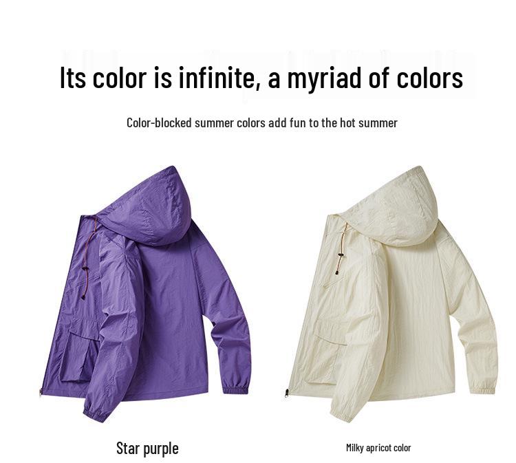 Dopamine 2025 Men's UV Protection Summer Windbreaker for Outdoor Climbing - Lightweight, Breathable, Sun-Blocking Jacket
