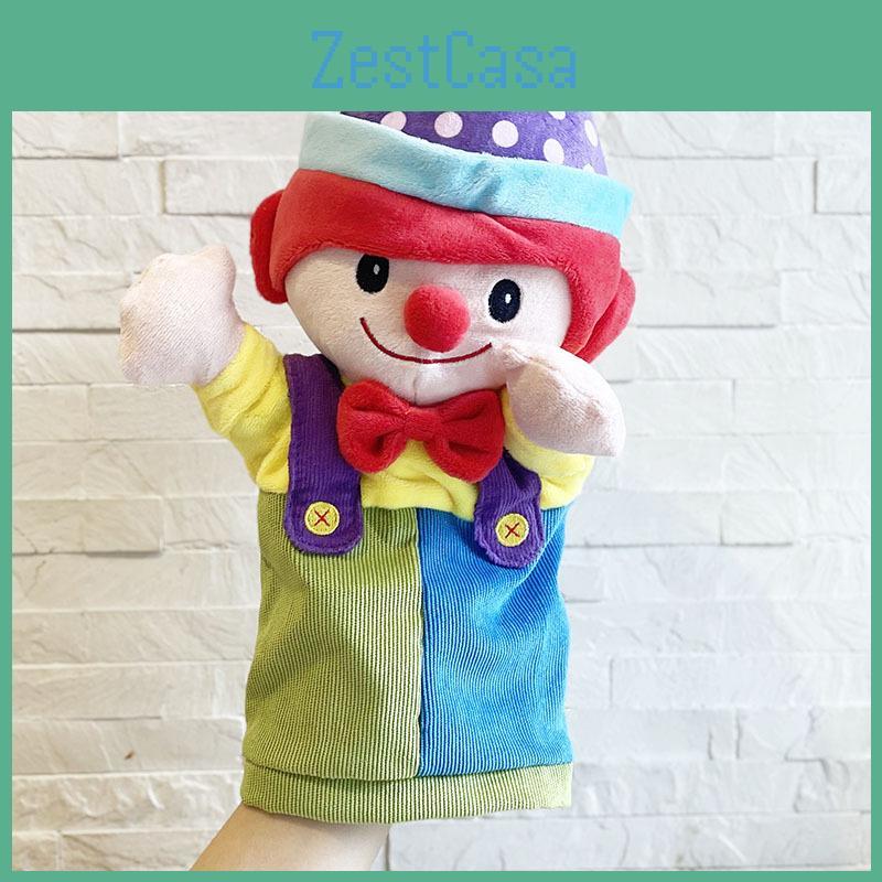 Hand Joker Puppet Kidfriendly Clown Plush Toy Short Hair Soft Material Play Gift