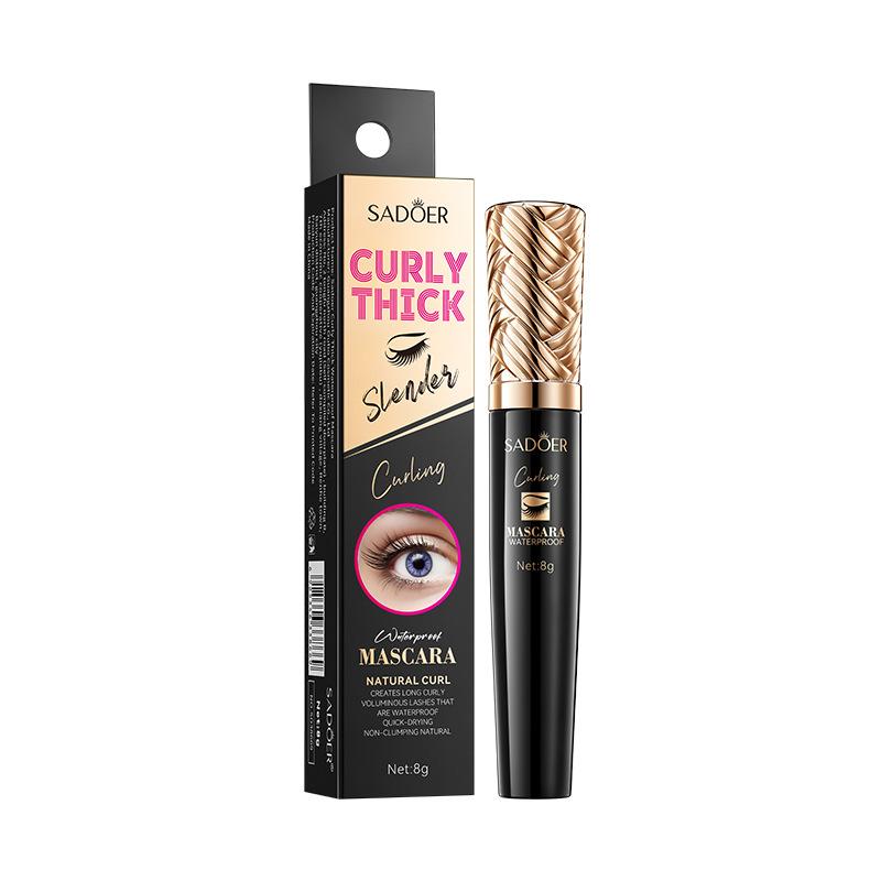 Waterproof Mascara for Curling and Thickening, Volumizing Mascara with 3D Brush, No Smudging or Clumping Mascara 8g
