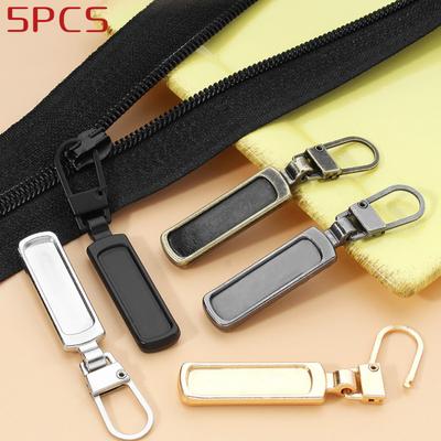5PCS Detachable Zipper Puller Universal Replacement Zippers Head Sliders Repair Kit for Suitcases Bags Clothing DIY Sewing Craft