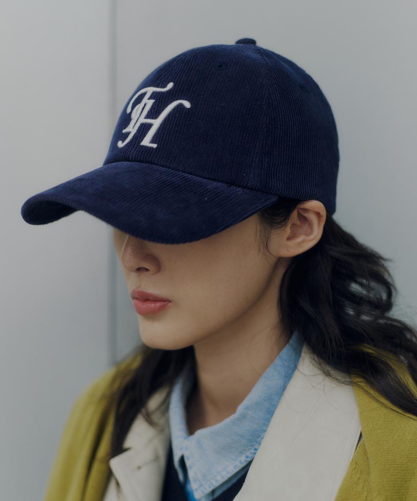Teulaepighamoni Corduroy Th Logo Deep-Fit Ballcap_Navy