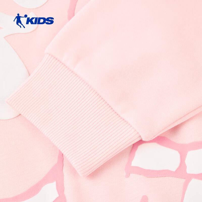 Qiaodan Girls' Fleece-Lined Winter Crewneck Pullover Sweatshirt