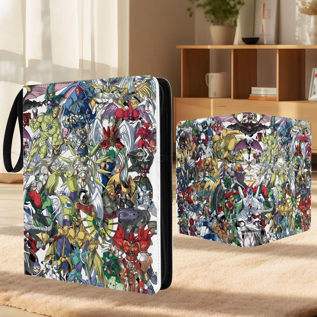 Custom Cover 500+ Capacity A4 Yu-Gi-Oh! Binder Premium PU Leather 9-Pocket Zippered Album TCG Organizer with Refillable Pages
