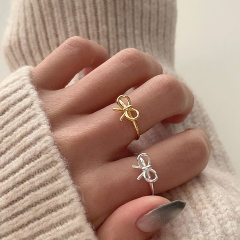 Mosxe [925silver] Minimi Ribbon Ring (2color)