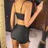 Gekräuselte geknotete Shorts Hohe Taille Bikini Damen Badeanzug Damen Bademode Zweiteiliges Bikini-Set Badegast Badeanzug Swim V6197