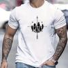 T-shirt stampata con bussola da donna e uomo con rosa dei venti e design nautico, streetwear estivo e primaverile
