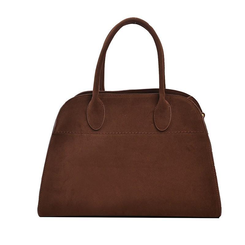 Retro European Large Capacity Handbag With Stitching Details For Commuting
