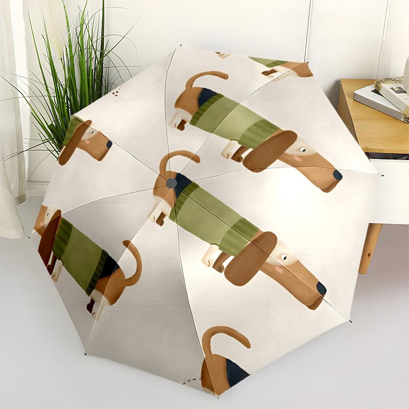 

1pc Dachshund Sweater Pattern Automatic Folding Umbrella - Portable Collapsible Design, 8-Rib Iron Frame, Durable Fabric yy251125143
