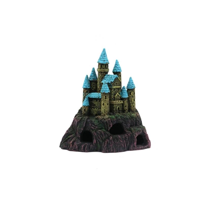 Unique Fish Tanks Castles Decoration Resins Sculpture Safe Fish Tanks Castles Cave Shelter House Plant Accessories