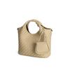 Retro fashion hand-woven bag large capacity commuting temperament portable tote bag high sense sheepskin mother bag women