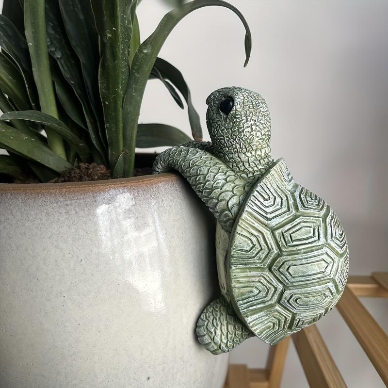 Whimsical Cartoon Turtle Resin Hanging Planter Ideal for Indoor Outdoor Decor in Living Room Bedroom TV Stand Perfect for Christmas Easter Graduation