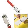 German Style 6 Wheel Glass Cutter with Steel Shaft Wood Handle 130mm Length for Glass Cutting DIY Masonry Work Professional Tool