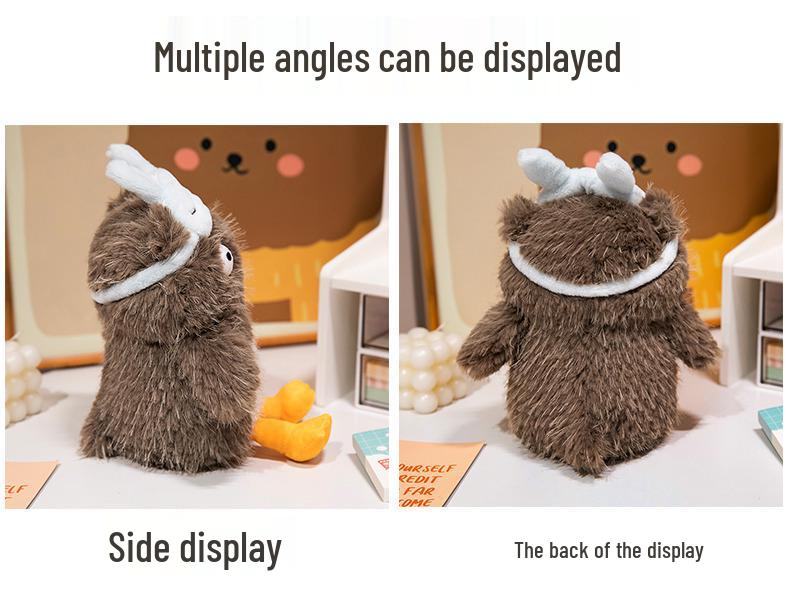 Frizzy Penguin Plush: Ugly-Cute Owl Eye Mask and Exploding Head Ronnie Calming Doll for Sweet Sleep Prank