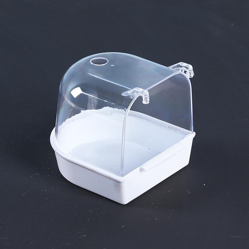Grande Boîte de Bain Transparente pour Perruches Ondulées, Calopsittes, Inséparables, Perruches - Jouets et Fournitures pour Petits Oiseaux.
