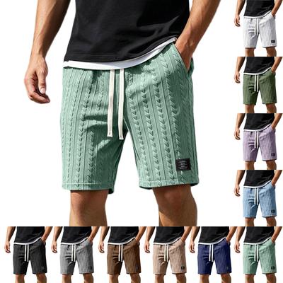 Men Drawstring Waist Casual Shorts Summer Lightweight Straight Fit Beach Shorts with Pockets Comfortable Design