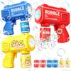 Funk Doggie [Red, Yellow, Blue - 3-Color Set] Electric Bubble Gun, Automatic, 360° Leak-Proof, Cute Duck Design, 6 Bubble Holes, Long-Range Shot,