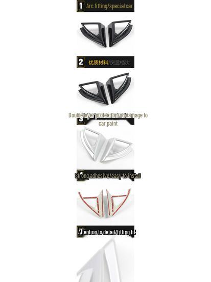 Peugeot 5008 Triangle Speaker Cover Decorative Electroplated A-Pillar Sequins Trim