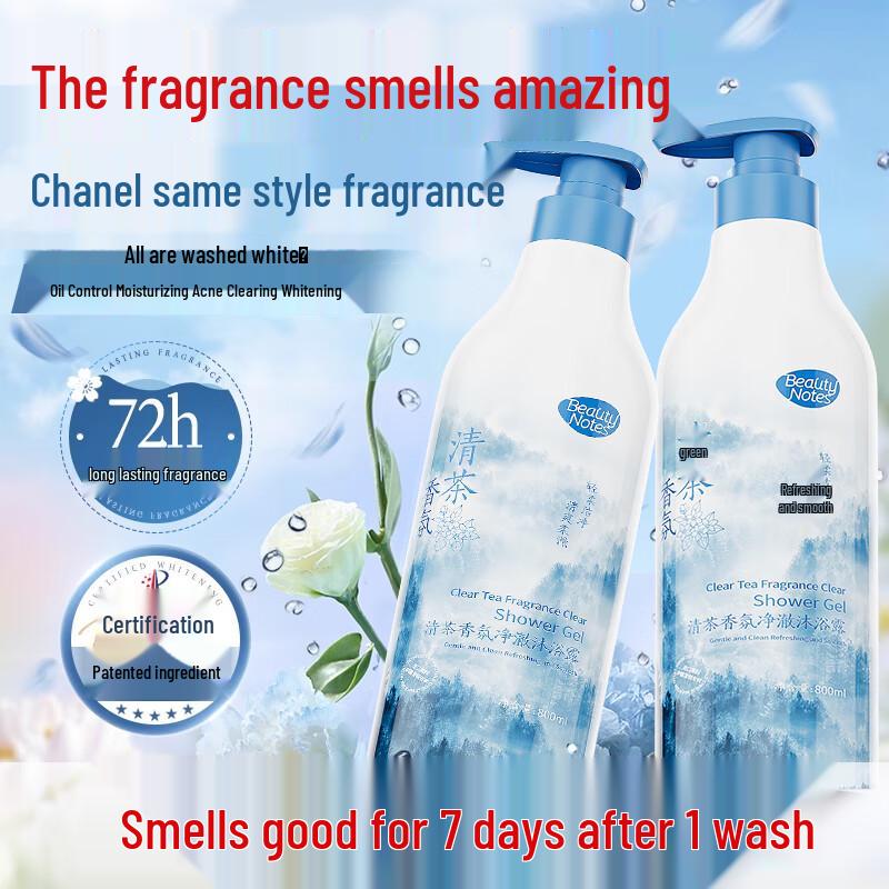 Beauty Notes Green Tea Long-Lasting Shower Gel