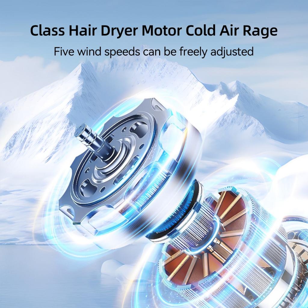 Bærbar vifte Høyhastighets Håndholdt USB-lading Digital skjerm 100-hastighets vind Turbo Liten vifte