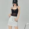 Gray Sports Short Skirt for Women New High-waisted A-line Slim Skirt with Hip-covered Skirt with Small Skirt