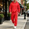 Men's Color Sweatsuit Trendy Casual Athletic Set for Spring and Fall