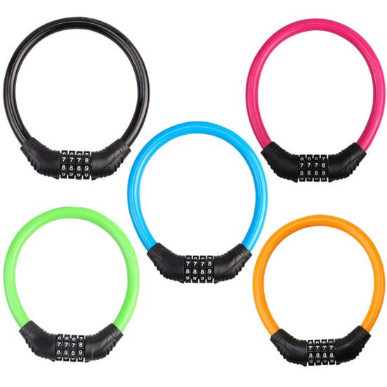 4 Digital Combination Password Cycling Security Bicycle Bike Cable Chain Lock