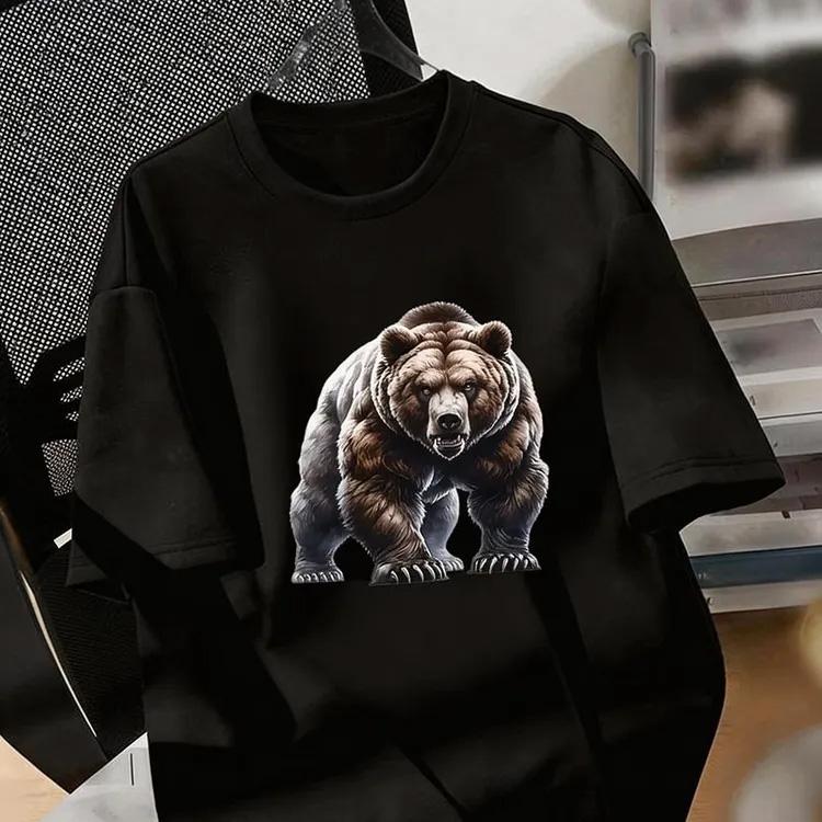 Russia Streetwear Unisex T Shirt Cute Lazy Cat Hip Hop Bear Rabbit Graffiti Multiple Cartoon Design Printed Cotton Graphic Tee