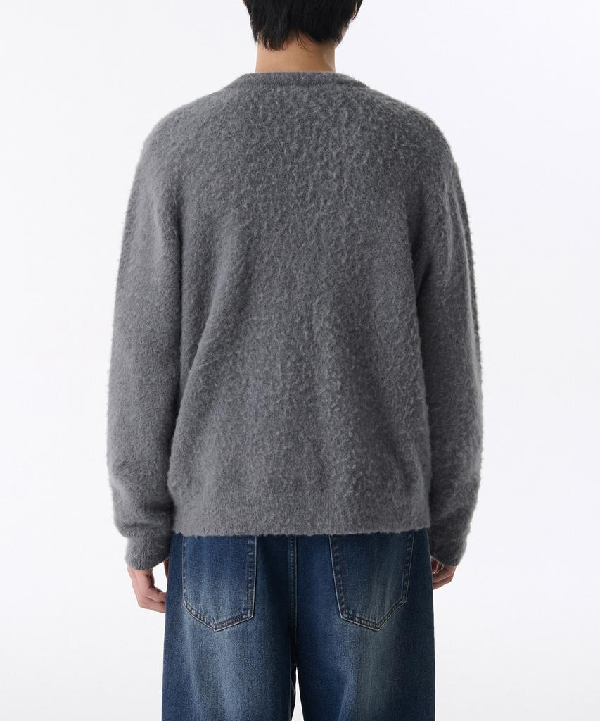 Musinsa Standard Hairy Alpaca Cardigan [Medium Gray]