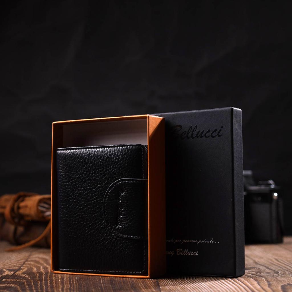 Dámská peněženka z pravé kůže v klasické černé barvě Tony Bellucci Wallet 21987 Černá