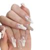 12-Grid Nail Art Pearls: Off-White Mixed Sizes, No Holes, Semi-Circular Boxed Decorations