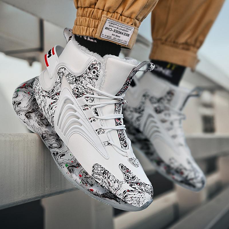 Men Boots 2024 New Winter Slippers Warm Men Shoes Waterproof Non-Slip Plush Sneakers Male Tenis Shoes Boots Men Sneakers Winter