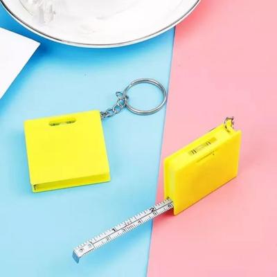 Keychain 1M Retractable Ruler Square Steel Tape Measure New Mini Measure Tape