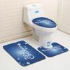 Christmas Bathroom Floor Mat Toilet Three-Piece Set