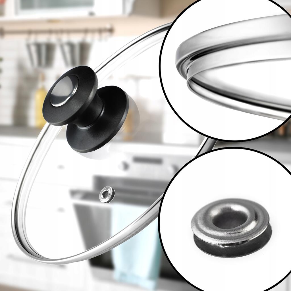 KADAX Pokrywka Szklana Pokrywa Garnka Patelni