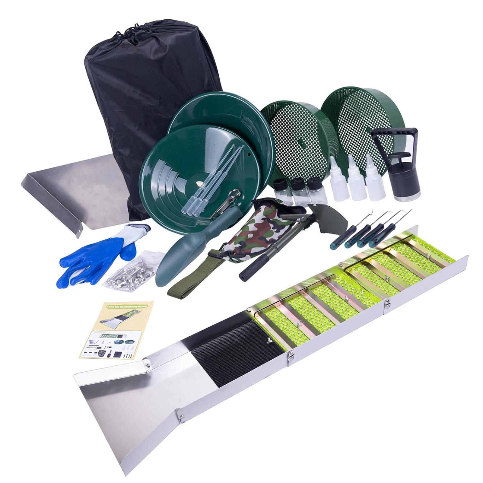 

50 дюймов 127 см Складной шлюз из алюминиевого сплава Шлюз для добычи золота для рек ручьев разведки