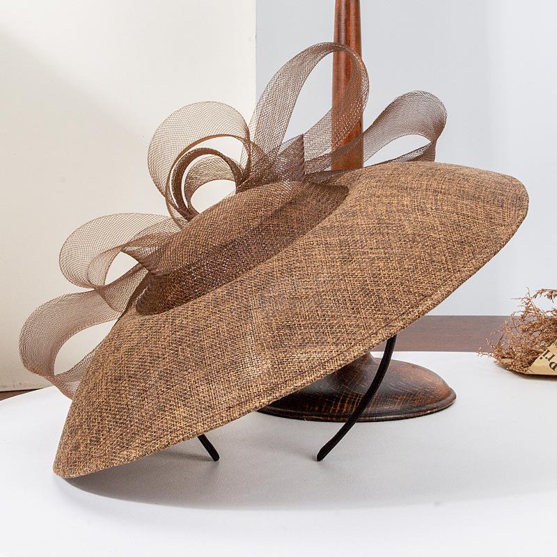 2026 Spring/Summer Wide Brim Retro Bowknot Hat for Women: French Socialite Style