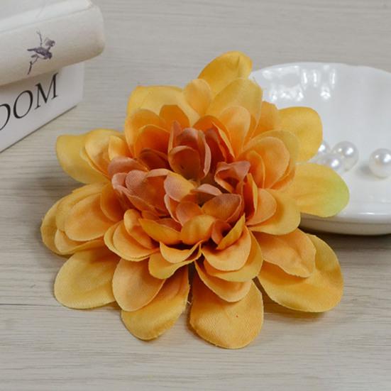 5Pcs Faux Silk Flowers Fresh-keeping Artistic Colorful Charming Artificial Dahlia Flower Heads